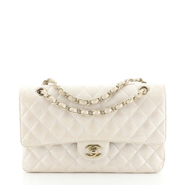 Chanel Classic Double Flap Bag Quilted Iridescent Caviar Medium