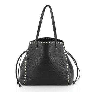 Valentino Rockstud Drawstring Tote Leather