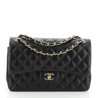 Chanel Classic Double Flap Bag Quilted Lambskin Jumbo