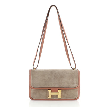Hermes Constance Elan Bag Doblis Suede with Swift 25