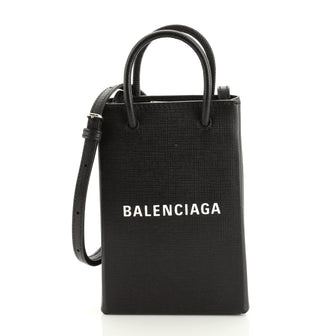 Balenciaga Shopping Phone Holder Leather