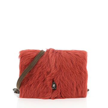 Chanel Paris-Edinburgh Wallet on Chain Goat Hair with Quilted Distressed Leather