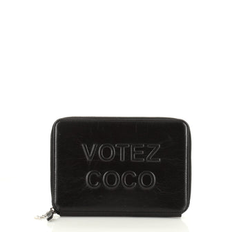 Chanel Votez Coco Clutch Embossed Leather