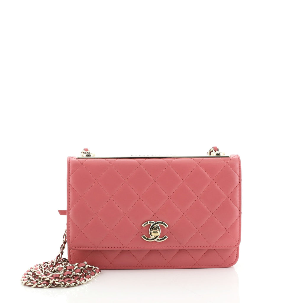 Chanel Trendy CC Wallet on Chain Quilted Lambskin Pink 56118184