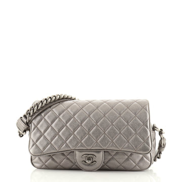 Chanel Casual Rock Airlines Flap Bag Quilted Goatskin Medium