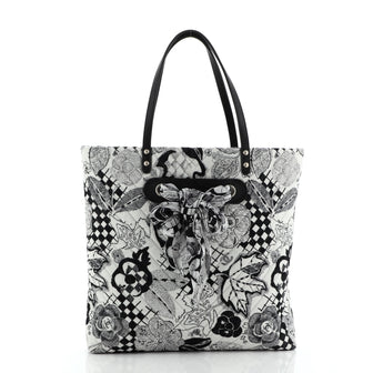 Chanel Scarf Tote Quilted Corduroy with Silk