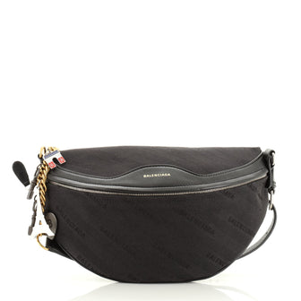 Balenciaga Souvenir Belt Bag Jacquard With Leather XS