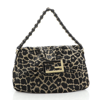Fendi Mia Flap Bag Printed Fabric