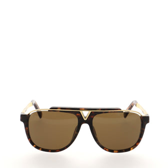 Louis Vuitton Mascot Aviator Sunglasses Tortoise Acetate and Metal