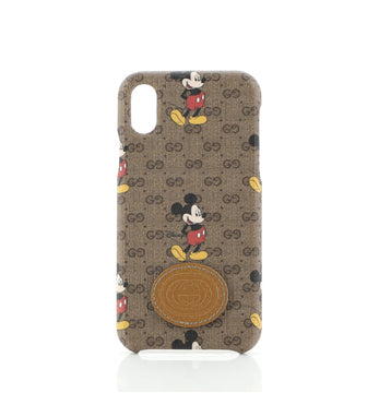 Gucci Disney Mickey Mouse iPhone Case Printed Mini GG Coated Canvas X/XS