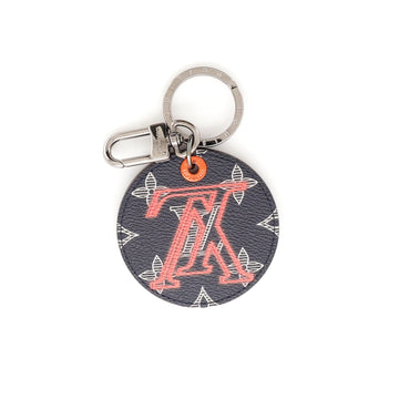 Louis Vuitton Round Illustre Keychain Limited Edition Upside Down Monogram Ink