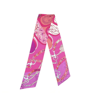 Hermes Festival Des Amazones Maxi Twilly Cut Printed Silk