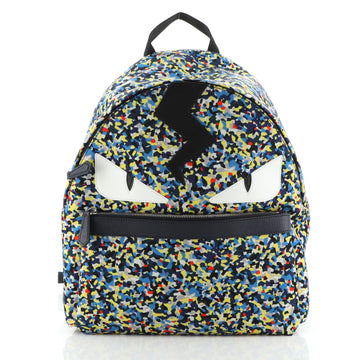 Fendi Monster Backpack Printed Nylon Large