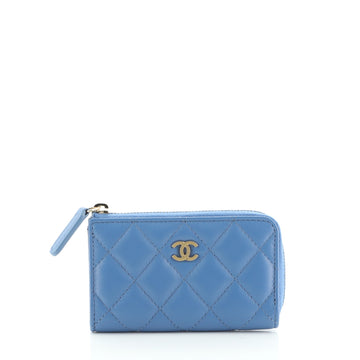 Chanel Zipped Key Holder Quilted Lambskin