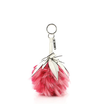 Fendi Strawberry Bag Charm Fur
