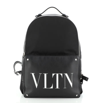 Valentino VLTN Backpack Nylon with Printed Leather Large