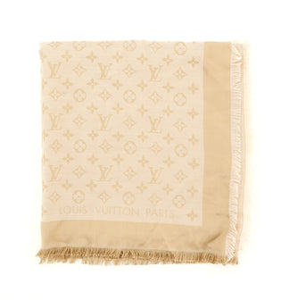 Louis Vuitton Monogram Shawl Silk with Wool
