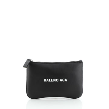 Balenciaga Everyday Logo Pouch Printed Leather Small