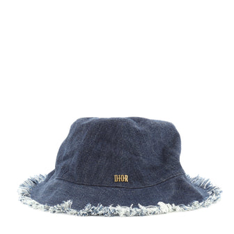 Christian Dior Fringe Bucket Hat Denim