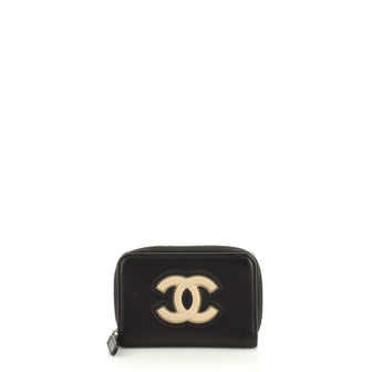 Chanel Airlines CC Zip Coin Purse Calfskin