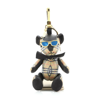 Burberry Thomas The Bear Keychain Vintage Check Leather