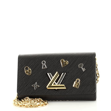 Louis Vuitton Twist Chain Wallet Love Lock Epi Leather