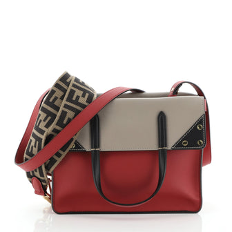 Fendi Flip Grace Convertible Tote Leather Small