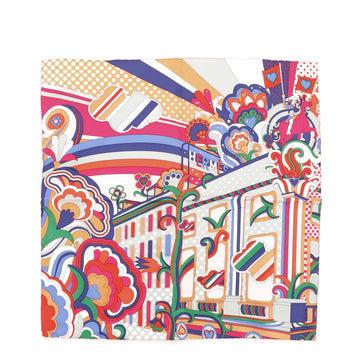 Hermes Faubourg Rainbow Gavroche Scarf Printed Silk 45