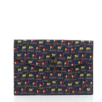 Hermes Rio Clutch Printed Leather PM