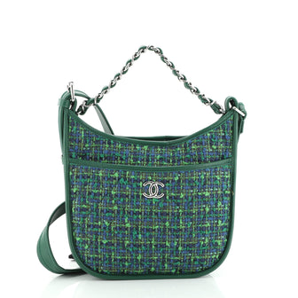 Chanel Jungle Stroll Hobo Quilted Tweed with Leather Small