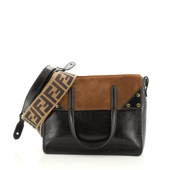 Fendi Flip Grace Convertible Tote Leather with Suede Small