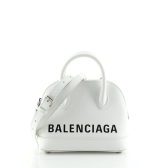 Balenciaga Logo Ville Bag Leather XXS