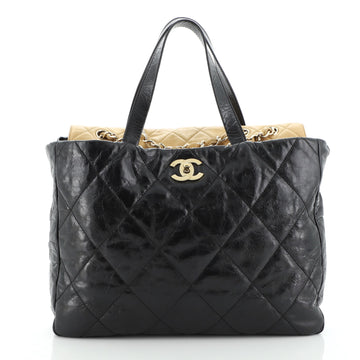 Chanel Portobello Tote Quilted Glazed Calfskin Medium