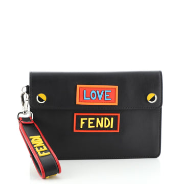 Fendi Vocabulary Flap Pouch Leather Small
