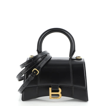 Balenciaga Hourglass Top Handle Bag Leather XS