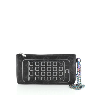 Louis Vuitton iPhone Pouch Flash Fragment Monogram Eclipse Canvas