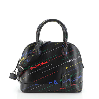 Balenciaga Logo Ville Bag Printed Leather Small