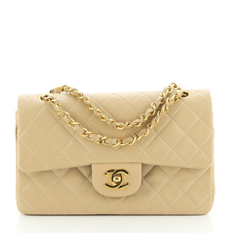Chanel Vintage Classic Double Flap Bag Quilted Lambskin Medium