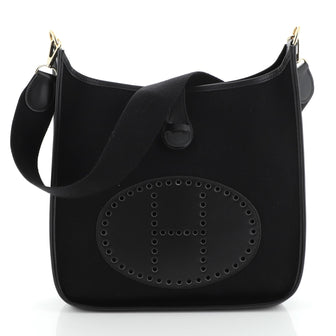 Hermes Evelyne Crossbody Gen I Toile and Leather GM