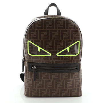 Fendi Monster Backpack Zucca Coated Canvas Medium