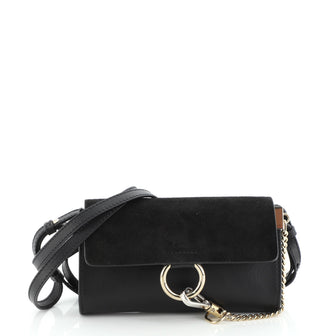 Chloe Faye Shoulder Bag Leather and Suede Mini