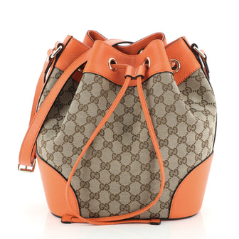 Gucci Classic Bucket Bag GG Canvas Medium