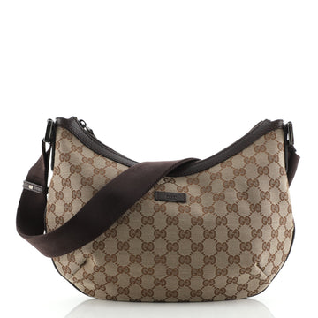 Gucci Saddle Zip Messenger Bag GG Canvas Medium