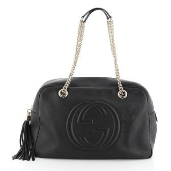 Gucci Soho Chain Zip Shoulder Bag Leather Medium