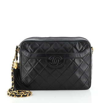 Chanel Vintage Front Pocket Camera Bag Quilted Lambskin Medium