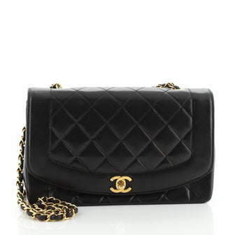 Chanel Vintage Diana Flap Bag Quilted Lambskin Medium