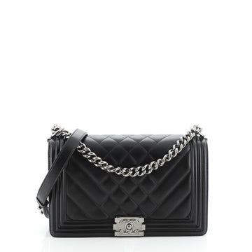 Chanel Boy Flap Bag Chevron Lambskin New Medium