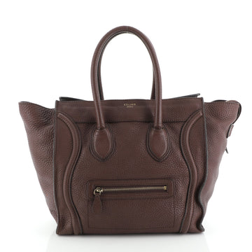 Celine Luggage Bag Grainy Leather Mini
