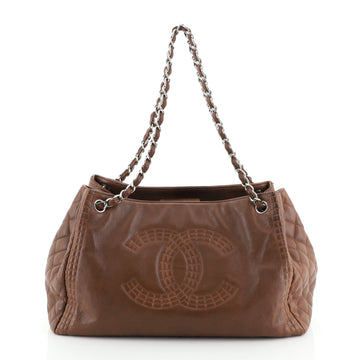 Chanel Coco Bengal Accordion Tote Calfskin Large