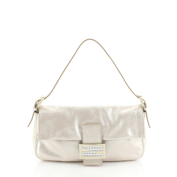 Fendi Baguette Iridescent Leather with Crystal Detail
